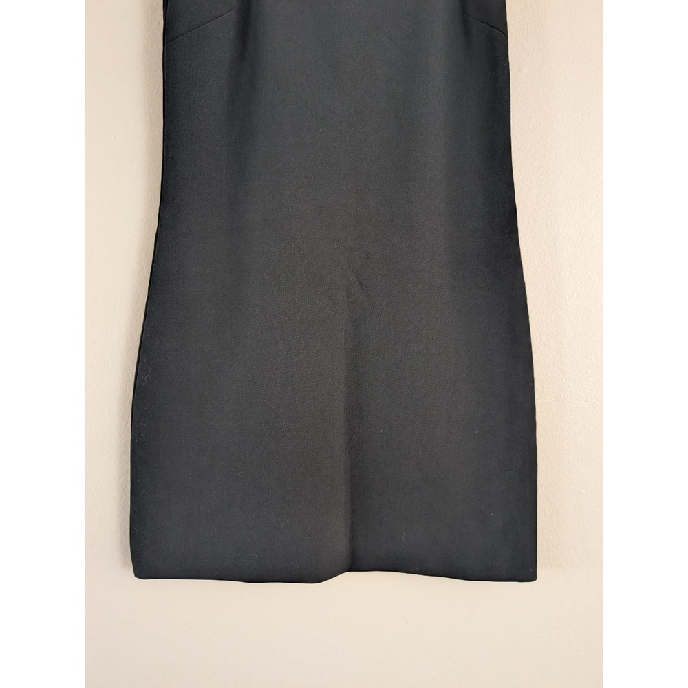 Helmut Lang Back Lip Mini Dress Silk Lined Black 90s Club Shift Minimalist XS - Picture 9 of 13